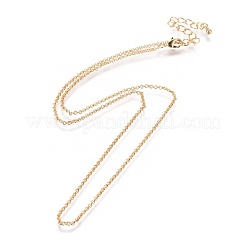 Brass Rolo Chain Necklaces Making&nbsp;MAK-L025-04G