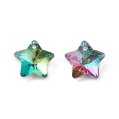 Electroplate Glass Charms&nbsp;GLAA-H104-A