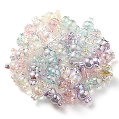 UV Plating Rainbow Iridescent Transparent Acrylic Bubble Beads&nbsp;OACR-C007-02