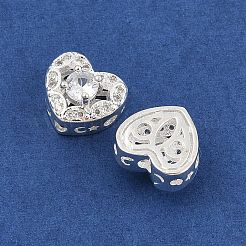Rack Plating Brass Micro Pave Cubic Zirconia Beads&nbsp;KK-F879-04S-01