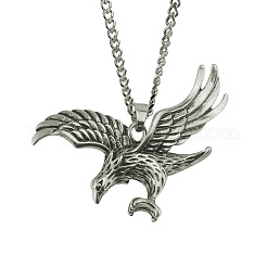 Tibetan Style Alloy Eagle Pendant Twisted Chain Necklaces for Men&nbsp;FS-WGDD367-02