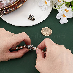 真鍮ビーズ2個  クロス  アンティークシルバー  17x13mm  穴：4.8mm  2個/セット&nbsp;KK-HY0004-26AS