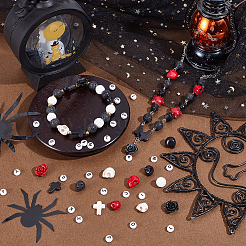 DIY Skull Rose Cross Beads Bracelets Making Bracelets&nbsp;DIY-NB0013-93