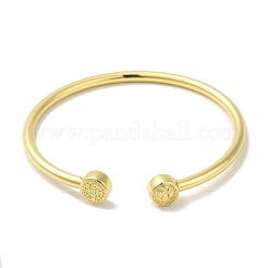 Rack Plating Brass Open Cuff Bangles&nbsp;BJEW-P323-03G