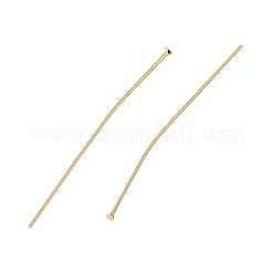 真鍮製Tピン  鉛フリー＆カドミウムフリー＆ニッケルフリー  ラウンド  18KGP本金メッキ  38mm  ヘッド：1mm  18ゲージ（1mm）&nbsp;KK-CBA1A60-11C-G