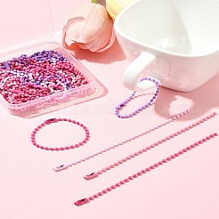 50色スプレー塗装鉄ボールチェーン5個  タグチェーン  ミックスカラー  11.7x0.25cm  10個/カラー&nbsp;CH-TA0001-09