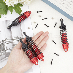 合金ショックアブソーバーツール  鉄ねじ付き  レッド  9.7x2.25cm  穴：2.5mm&nbsp;TOOL-WH0130-71