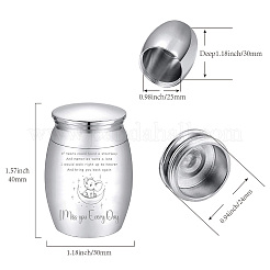Zinc Alloy Cremation Urn&nbsp;AJEW-WH0232-03-023