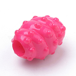 でこぼこの不透明アクリル大穴ビーズ  オーバル  ミックスカラー  16x13mm  穴：5mm  約485個/500g&nbsp;SACR-Q190-03