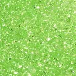 透明なアクリルビーズ  ピーナッツ  芝生の緑  4x6.5x3mm  穴：1.2mm  約11500個/500g&nbsp;TACR-G049-01D