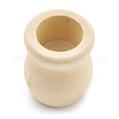 半製品ブランク木製花瓶  DIYの手塗りの工芸品のため  古いレース  38x30mm  穴：17~20mm&nbsp;X-WOOD-S040-81