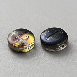 Transparent Electroplated UV Plating Glass Beads&nbsp;GLAA-TAC0024-12D-I