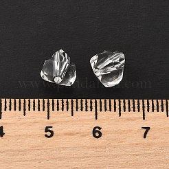 ガラス模造オーストリアクリスタルビーズ  ポリゴン  多面カット  透明  7x7.5x7.5mm  穴：1.2mm&nbsp;GLAA-P071-02A-01