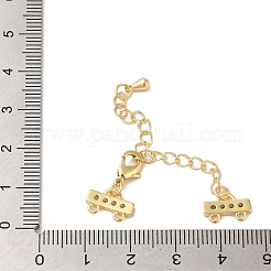 Brass Micro Pave Cubic Zirconia Chain Extender&nbsp;X-KK-L216-004C-G
