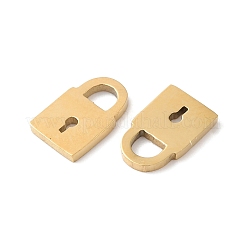 イオンプレーティング（IP）304ステンレススチールチャーム  レーザー切断  ロックチャーム  14KGP本金メッキ  8x5x1mm  穴：3x2mm&nbsp;STAS-Q215-47G