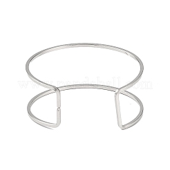 変色しない304ステンレススチール製中空オープンカフバングル（女性用）  ステンレス鋼色  内径：2-1/2インチ（6.2cm）  26.5mm&nbsp;LS-BJEW-S155-04P
