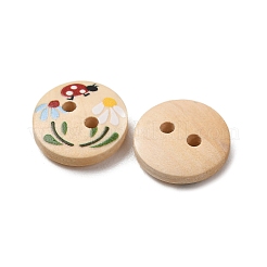 2-Hole Printed Opaque Resin Buttons&nbsp;RE-CBABDF1-20