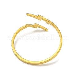 304ステンレスリング  ライトニング  18KGP本金メッキ  内径：18.5mm&nbsp;RJEW-M045-02G