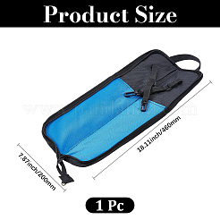 キャンバス製ドラムスティック収納バッグ  保護バッグ  ブルー  200x460x18mm&nbsp;AJEW-WH20054-257A-01