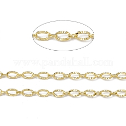 Brass Textured Oval Link Chains&nbsp;CHC-P010-06G