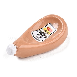 不透明樹脂デコデンカボション  ソースボトル  砂茶色  44~45x22.5~23x12~15mm&nbsp;RESI-N039-128B