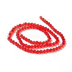 Faceted Bicone Glass Beads Strands&nbsp;EGLA-P017-4mm-M