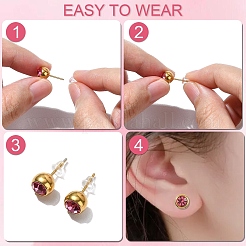 760Pcs 7 Styles Brass & Plastic Ear Nuts&nbsp;FIND-YW0004-99