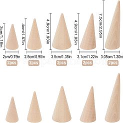 10Pcs 5 Style Wooden Ring Displays&nbsp;RDIS-FG0001-18