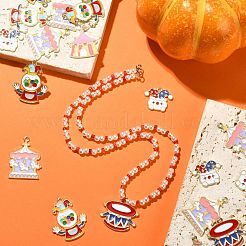 30Pcs 5 Styles Circus Theme Alloy Enamel Pendants&nbsp;ENAM-CJ0004-78