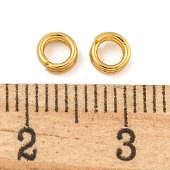 真鍮スプリットリング  ダブルループ丸カン  18KGP本金メッキ  4x2mm  内径：3mm  単線：0.7mm  270個/ 20g&nbsp;KK-N254-39G