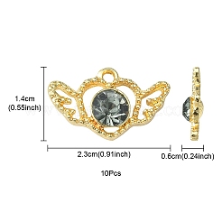 Alloy Rhinestone Pendants&nbsp;ALRI-YW0001-16