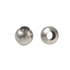 Tarnish Resistant Round 316 Surgical Stainless Steel Spacer Beads&nbsp;X-STAS-N032-02-4mm