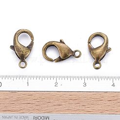 真鍮カニカン  オウムトリガークラスプ  カドミウムフリー＆ニッケルフリー＆鉛フリー  アンティークブロンズ  15x8x3mm  穴：2mm&nbsp;KK-903-AB-NF
