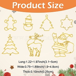 18Pcs 7 Styles Zinc Alloy Open Back Bezel Pendants&nbsp;FIND-YW0009-42