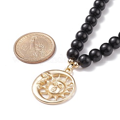 Alloy Moon & Sun Pendant Necklace&nbsp;NJEW-JN03878