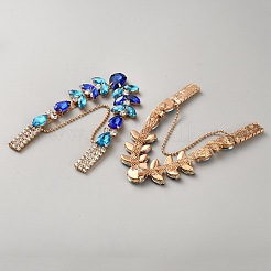Alloy & Acrylic Rhinestone Boot Strap Chains&nbsp;AJEW-WH0609-106G-02