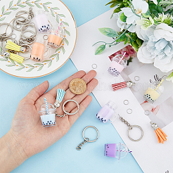 DIY Imitation Bubble Tea Charm Keychain Making Kit&nbsp;DIY-FH0005-20
