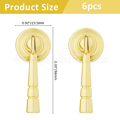 合金製ドアノブ6個  キャビネットのドアハンドル  ゴールドカラー  56x23.5mm&nbsp;DIY-FH0008-05