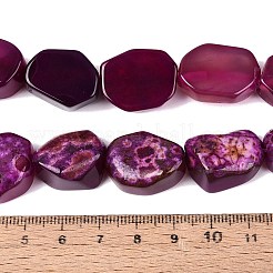 Dyed Natural Agate Beads Strands&nbsp;G-Q606-23E-05