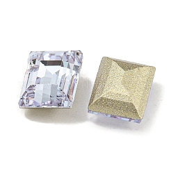 ガラスラインストーンカボション  フラットバック＆バックメッキ  多面カット  長方形  アレキサンドライト  8x6x3mm&nbsp;RGLA-L029-15C-283