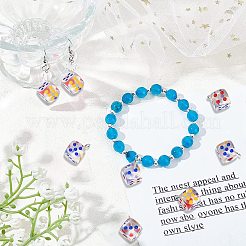 Transparent Resin Dice Pendants&nbsp;RESI-CJ0002-49