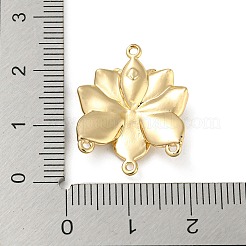 真鍮製のシャンデリアコンポーネントリンク  ライトゴールド  コネクタ  花  23x18.5x3mm  穴：1mm&nbsp;KK-G478-04B-KCG