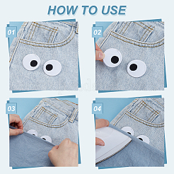 20Pcs Eyes Polyester Embroidery Iron on/Sew on Patches&nbsp;DIY-GA0010-06A-02