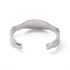 Brass Twist Rope Open Cuff Bangle for Women&nbsp;BJEW-F445-08P