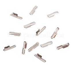 鉄製ハーフカバー圧着エンドキャップ  プラチナ  3.2x16x4mm&nbsp;IFIN-TAC0002-02