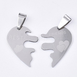 Non-Tarnish 201 Stainless Steel Split Pendants&nbsp;STAS-T048-10