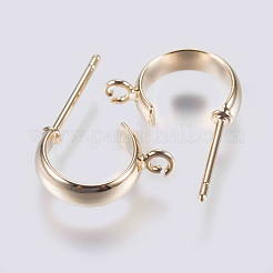Brass Stud Earring Findings&nbsp;KK-J268-06G