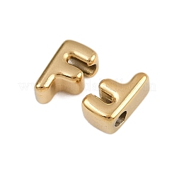 304ステンレススチールチャーム  文字L  イオンプレーティング（ip）  18KGP本金メッキ  文字F  7.5x4.5x3.5mm  穴：1.8mm&nbsp;STAS-C135-03F-G