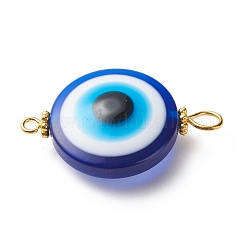 Transparent Evil Eye Resin Connector Charms&nbsp;PALLOY-JF01848-01