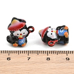 合金エナメルチャーム  ペンギンチャーム  レッド  16x14x8mm  穴：1.6mm&nbsp;AL-CBA5201-04